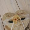 Ringkissen Holz Herz Trockenblumen apricot natur Ringkissen Holz Herz Trockenblumen apricot natur
