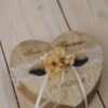 Ringkissen Holz Herz Trockenblumen apricot natur Ringkissen Holz Herz Trockenblumen apricot natur