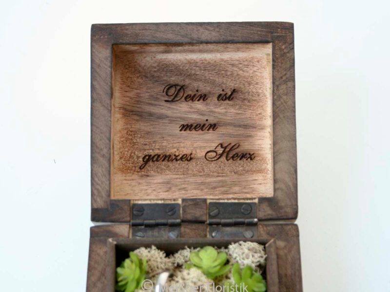 Ringkissen / Ringkästchen / Ringbox Mangoholz