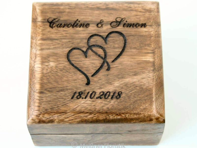 Ringkissen / Ringkästchen / Ringbox Mangoholz individualisierbar Ringkissen / Ringkästchen / Ringbox Mangoholz individualisierbar