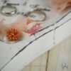 Ringkissen Ringschale Holz Herz Trockenblumen whitewashed