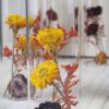 Trockenblumen gefüllte Gläser 3 er Set gelb rot orange