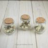 Trockenblumen gefüllte kleine Gläser 3 er Set creme weiß Trockenblumen gefüllte kleine Gläser 3 er Set creme weiß