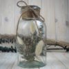 Trockenblumen gefülltes Glas weiß lila groß Trockenblumen gefülltes Glas weiß lila groß