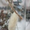 Trockenblumen gefülltes Glas weiß lila groß Trockenblumen gefülltes Glas weiß lila groß