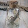Trockenblumen gefülltes Glas weiß lila groß Trockenblumen gefülltes Glas weiß lila groß