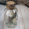 Trockenblumen gefülltes Glas weiß lila groß Trockenblumen gefülltes Glas weiß lila groß