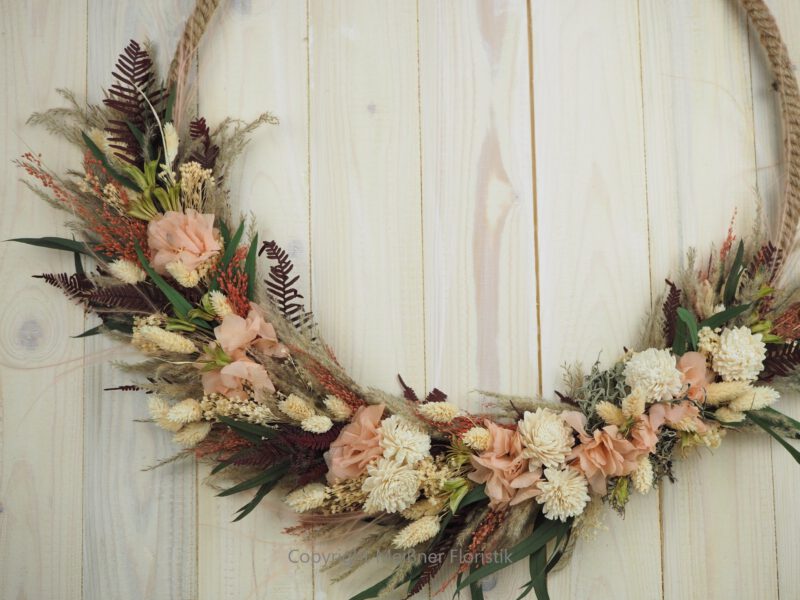 Trockenblumen Hoop, Loop, Kranz 55 cm