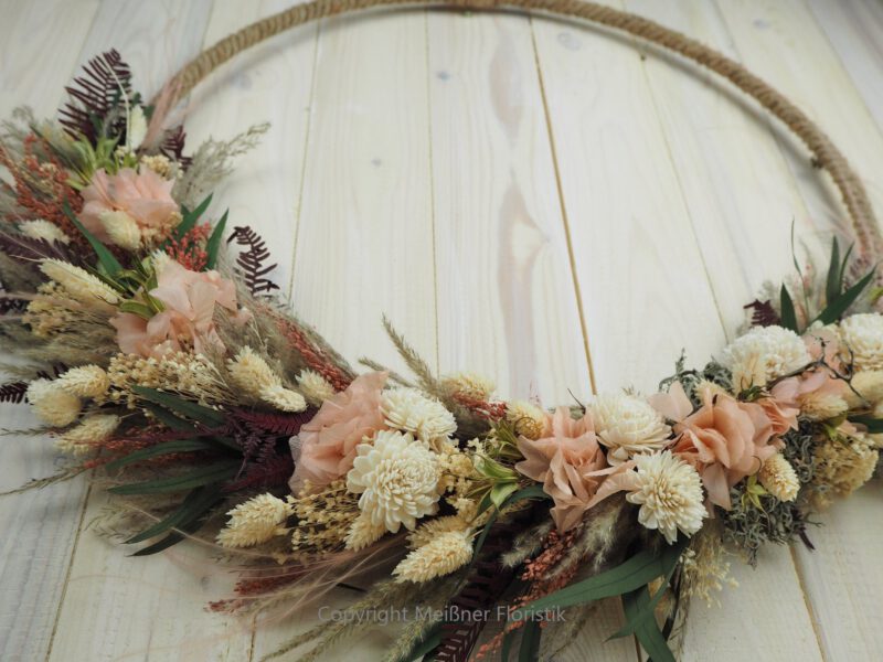Trockenblumen Hoop, Loop, Kranz 55 cm