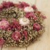 Trockenblumen Kranz pink grau ca. 25 cm