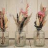 Trockenblumensträuße Set rosa peach