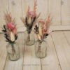 Trockenblumensträuße Set rosa peach