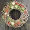 Türkranz Seidenblumen Frühling Sommer pastell weiß apricot ca 40 cm