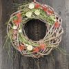 Türkranz Seidenblumen Frühling Sommer pastell weiß apricot ca 40 cm