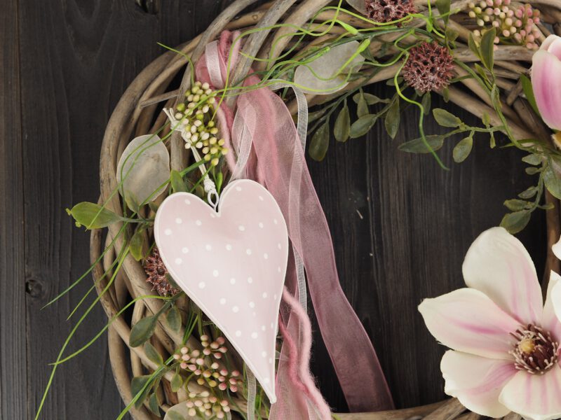 Türkranz Seidenblumen Frühling Sommer zartrosa Magnolie ca 35 cm Türkranz Seidenblumen Frühling Sommer zartrosa Magnolie ca 35 cm
