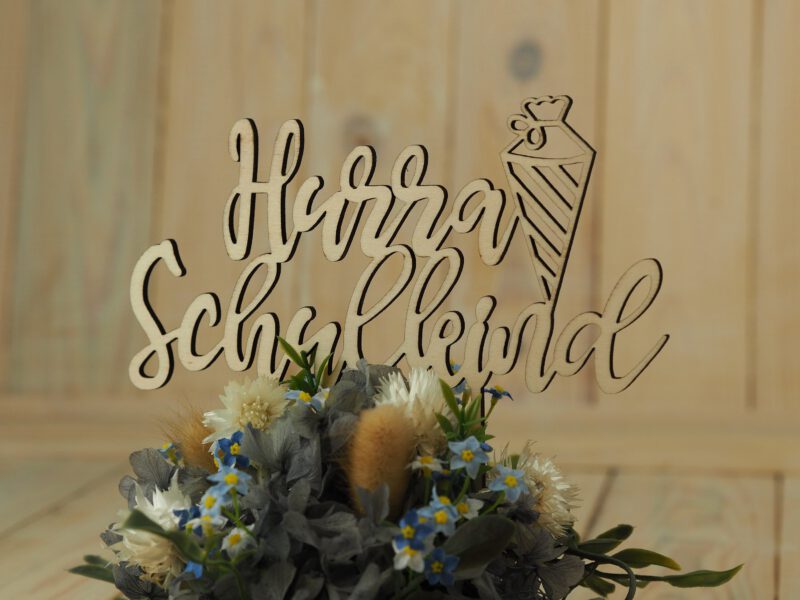 Cake Topper Hurra Schulkind Einschulung Holz Cake Topper Hurra Schulkind Einschulung Holz