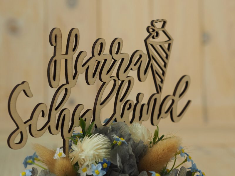 Cake Topper Hurra Schulkind Einschulung Holz Cake Topper Hurra Schulkind Einschulung Holz