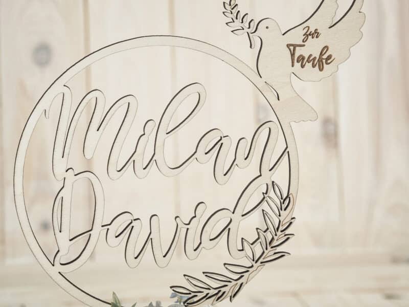 Cake Topper Zur Taufe  Holz