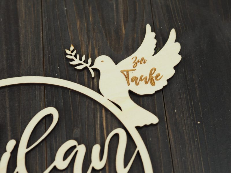 Cake Topper Zur Taufe  Holz