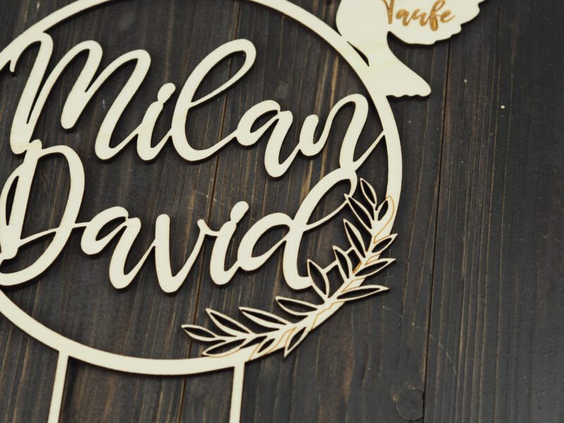 Cake Topper Zur Taufe  Holz