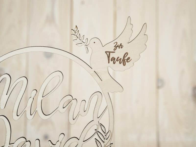 Cake Topper Zur Taufe  Holz