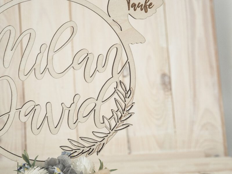 Cake Topper Zur Taufe  Holz
